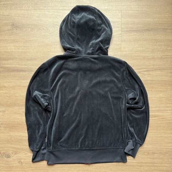 Boy's Youth Nike Jordan Full Zip Velour Hoodie Jacket Black Size Small (6-10Y) - Picture 5 of 6